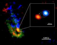 ALMA witnesses the birth of a massive binary star