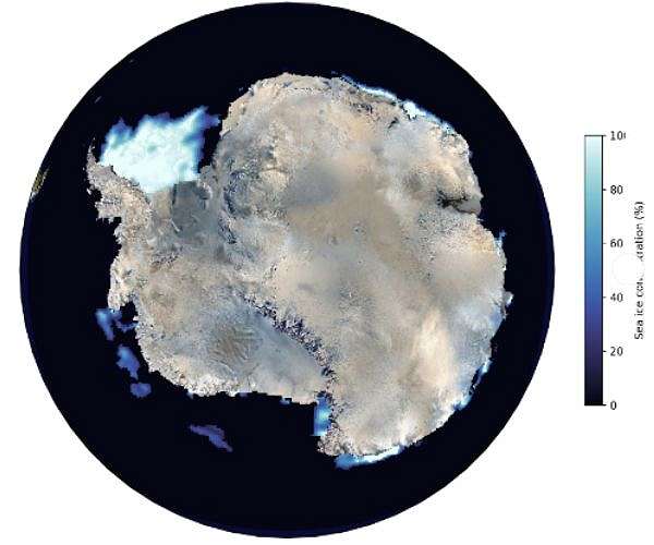 Antarctic sea ice hits its third-lowest winter peak on record