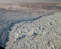 Huge ancient river basin explains location of the world's fastest flowing glacier