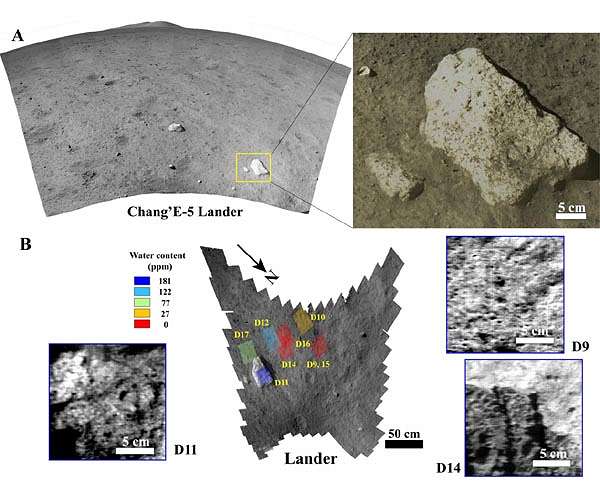 Chang'E-5 Lander Makes First Onsite Detection of Water on Moon