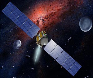 Dawn Team Members Check out Spacecraft
