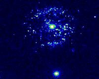 Star eruptions create and scatter elements with Earth-like composition