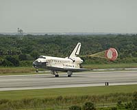 US space shuttle Atlantis returns home