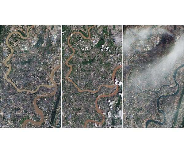 Drought causes Yangtze to shrink