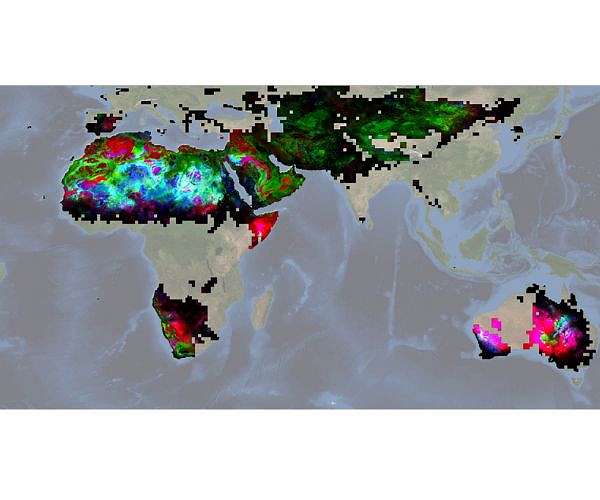 NASA Sensor Produces First Global Maps of Surface Minerals in Arid Regions