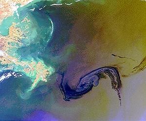 New material to soak up oil spills?