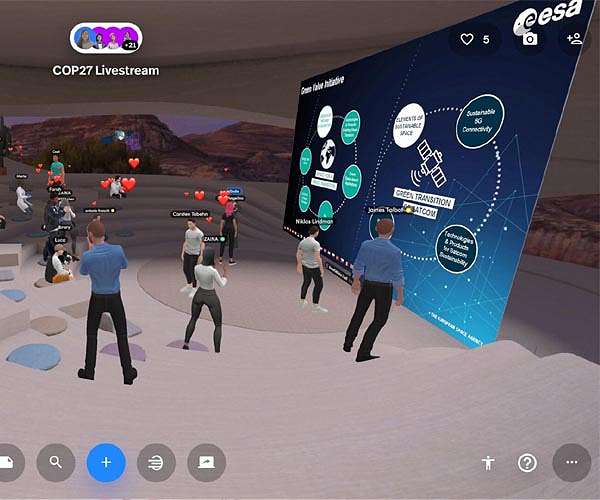 ESA experiences COP27 using a space-empowered metaverse
