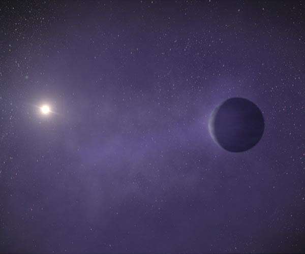 Super Earth uncovered by tandem space observations