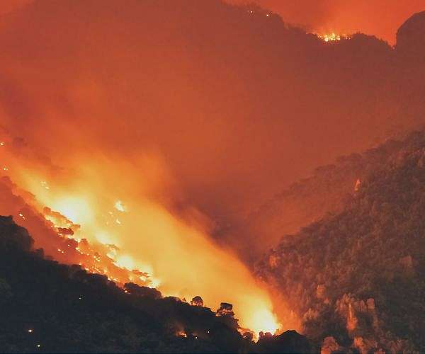 Greece's marble mountain burns in wildfires