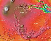 Preserving the stress of volcanic uprise on Mars