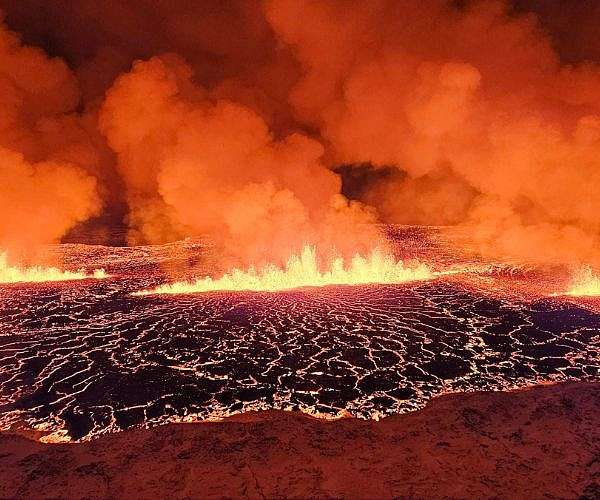 Icelandic volcano erupts for third time since December