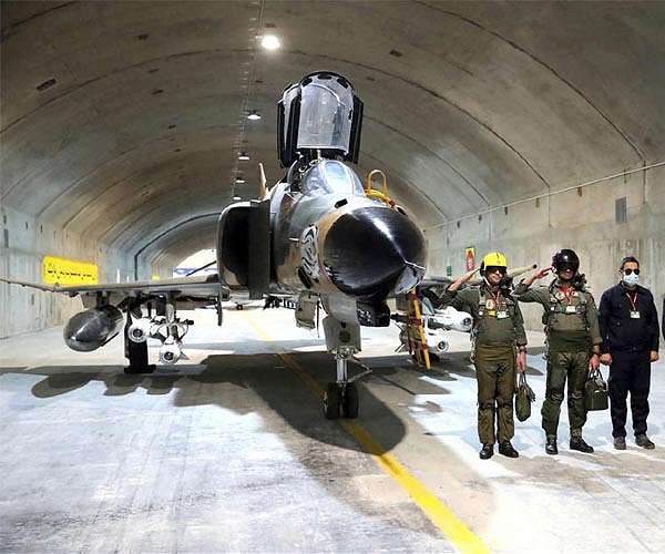 Iran unveils underground base for fighter jets