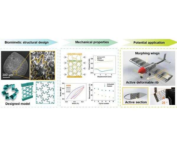 Shape shifting metal honeycomb promises smarter aircraft wings