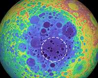Mass anomaly detected under the moon's largest crater