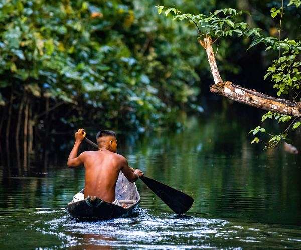 Indigenous Brazilians protest Amazon river dredging for grain exports