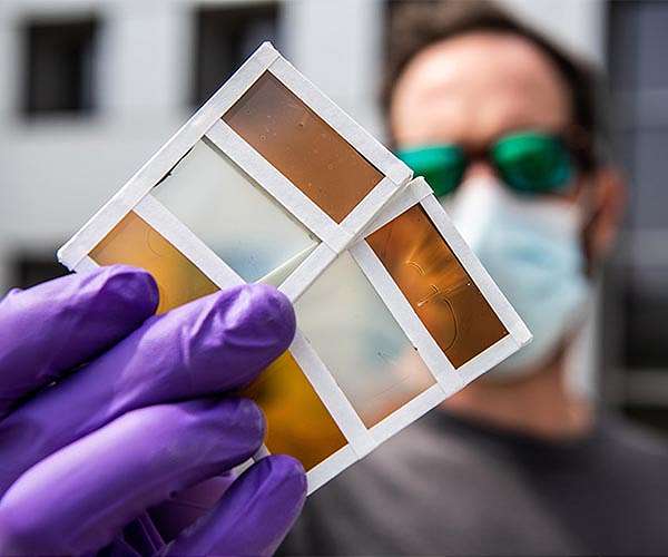 NREL advances thermochromic window technologies with colorful Perovskites