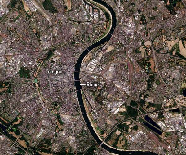 Rhine river runs dry