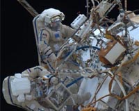 Russian EVA re-attempting installation of Earth-observing cameras