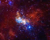 Gravitational waves created by black holes in the centre of most galaxies