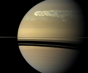 Cassini Spacecraft Captures Images and Sounds of Big Saturn Storm
