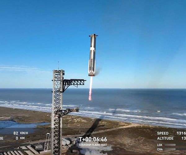 SpaceX catches Mega Booster but Starship-7 lost in flight