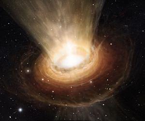 Dusty Surprise Around Giant Black Hole