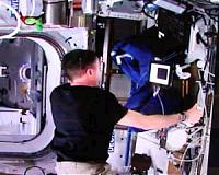 Historic handshake between space and Earth