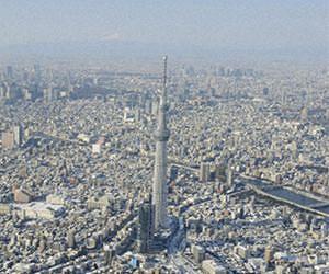 Snow from world's tallest tower pierces Tokyo roof