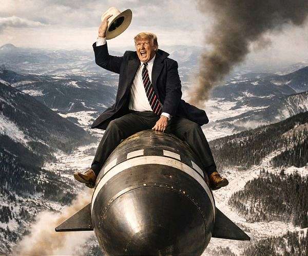 Bombs away for Trump, self-proclaimed peace president