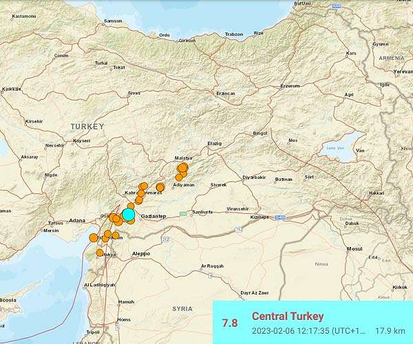 Major quake kills hundreds across Turkey, Syria