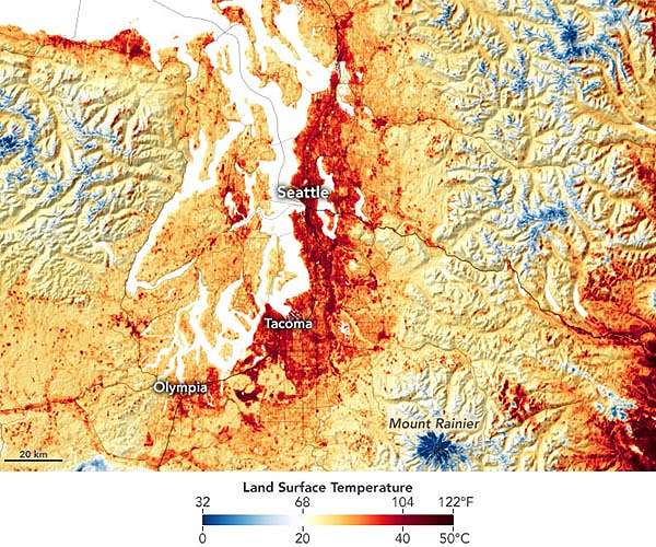 Exceptional heat hits Pacific Northwest