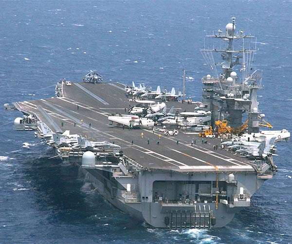 US aircraft carrier collides with merchant ship in Mediterranean